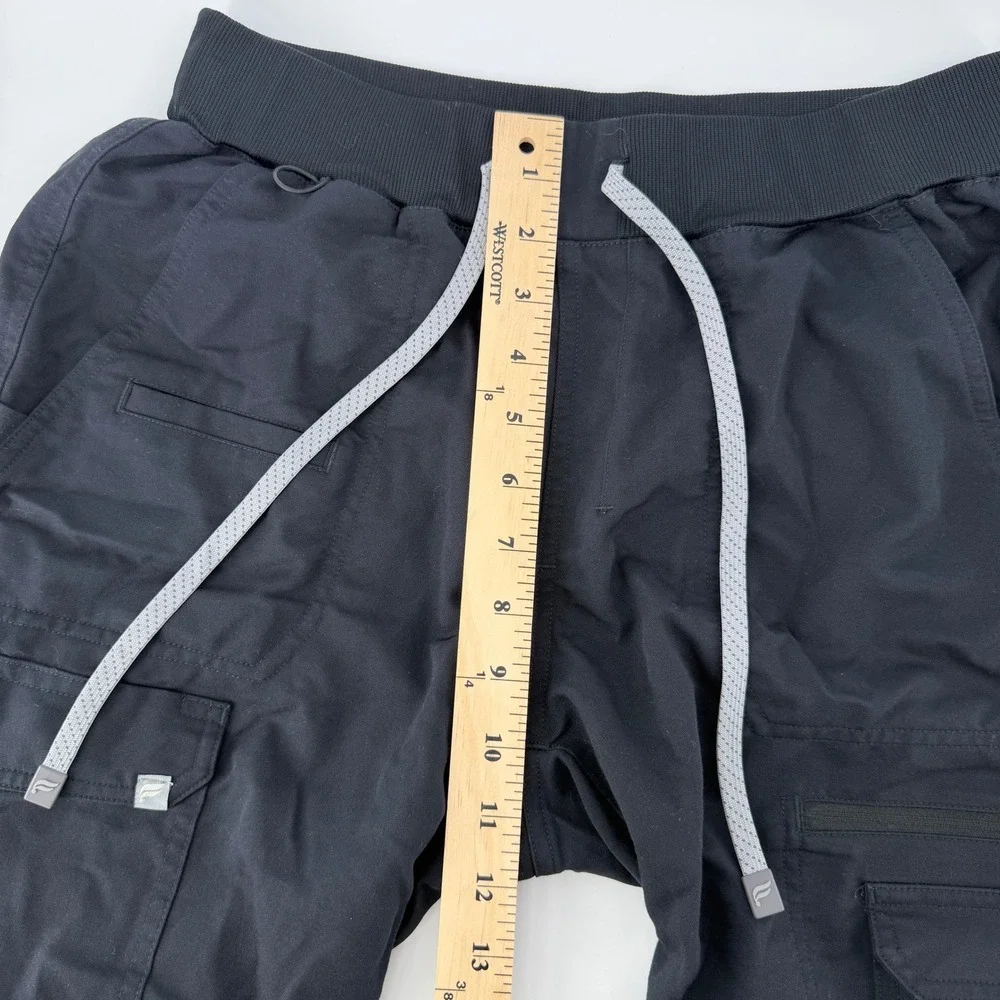 Fabletics Cargo Joggers Women M Black Multi-Pocket Utility Drawstring Athleisure